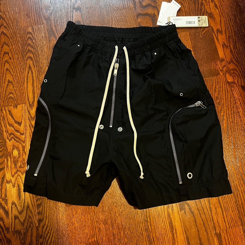 Rick Owens Black Hybrid Shorts